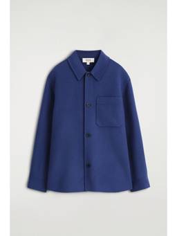 COS - Men Blue DOUBLE-FACED WOOL OVERSHIRT