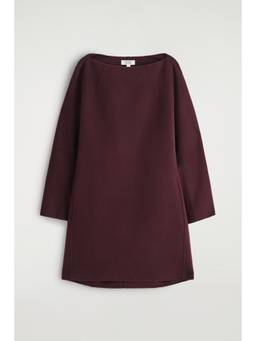 COS - Women Red DOUBLE-FACED WOOL MINI DRESS