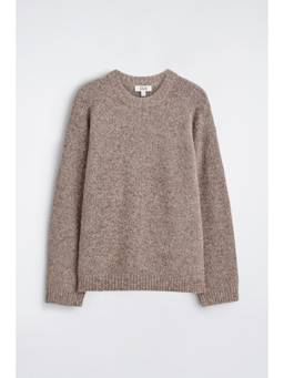 COS - Men Brown OVERSIZED ALPACA-BLEND CREW-NECK JUMPER