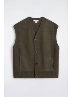 COS - Men Brown BUTTONED BOILED-WOOL VEST