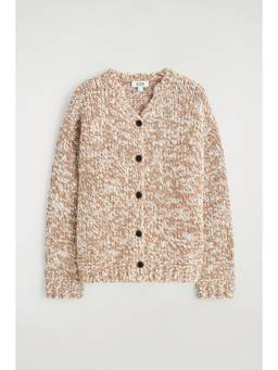 COS - Women Brown FLECKED CHUNKY WOOL-ALPACA CARDIGAN