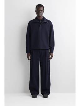 COS - Men Blue OVERSIZED WIDE-LEG JERSEY TROUSERS