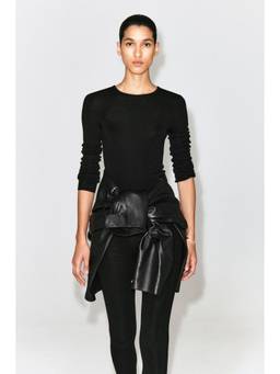 COS - Women Black SEAMLESS MERINO WOOL LONG-SLEEVED TOP
