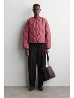 COS - Women Red GATHERED QUILTED DOWN JACKET