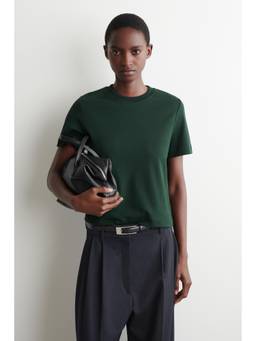 COS - Women Green CLEAN CUT T-SHIRT