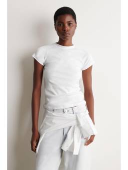 COS - Women White SLIM COTTON RAGLAN T-SHIRT