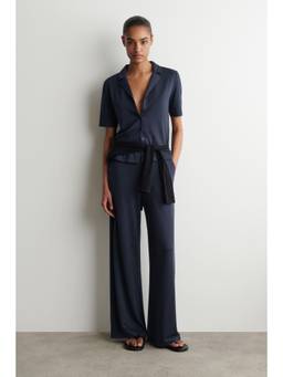 COS - Women Blue MODAL-JERSEY TROUSERS