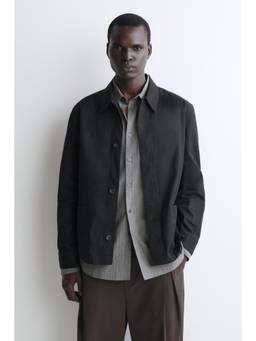COS - Men Black GARMENT-WASHED COTTON-TWILL OVERSHIRT