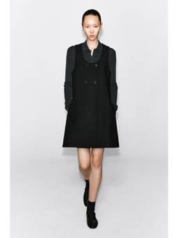 COS - Women Black TAILORED TWILL MINI DRESS