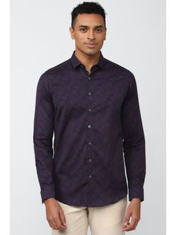 Simon Carter - Purple Printed Shirt For Men