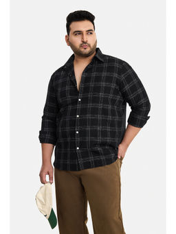 Snitch - Black Checks Full Sleeves Regular Casual Shirt for Men