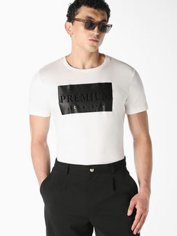 Jack & Jones - Men White Logo Print T-Shirt