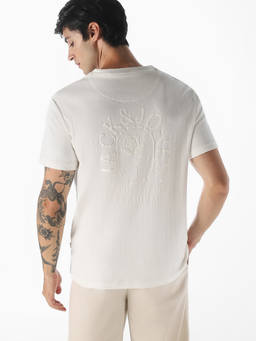 Jack & Jones - Men White Graphic Print Cotton T-Shirt