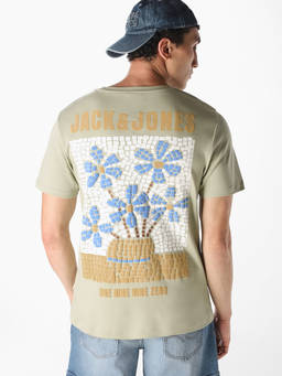 Jack & Jones - Men Green Graphic Print T-Shirt