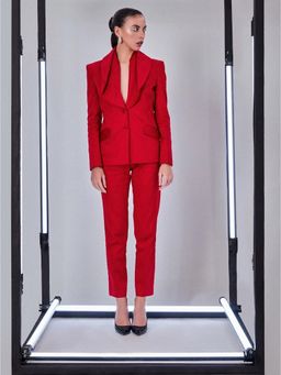 Prot Official - Red Solid Co-Ord (Set of 2)