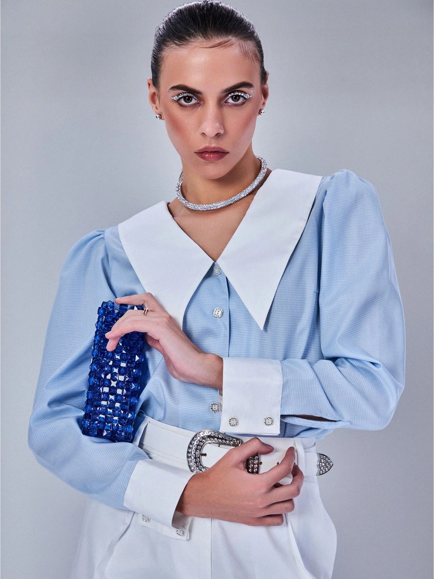 prot official Blue Check Collar Neck Shirt-picture-41