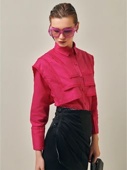 Prot Official - Lace-Detail Layered Shirt