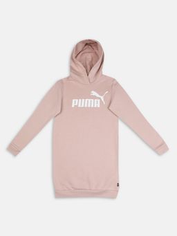 Puma - Ess Logo Hooded Girls Pink Dress