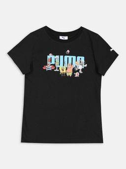 Puma - X Spongebob Logo Unisex Black T-shirts