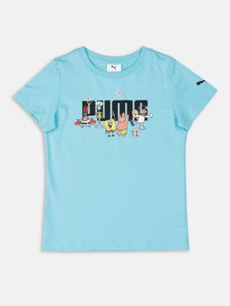 Puma - X Spongebob Logo Unisex Blue T-shirts