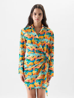 The Souled Store - Original Seaside Bloom Oversized Shirt Dresses For Womens