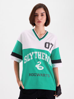 The Souled Store - Harry Potter House Slytherin Oversized T-Shirts For Womens