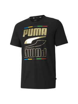 Puma - Rebel 5 Continents Black Mens Casual T-Shirt