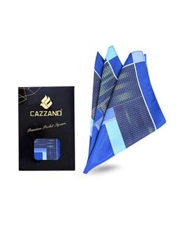 CAZZANO - Men Microfiber Blue Pocket Square Pocket Square