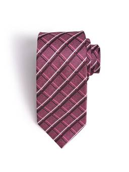 CAZZANO - Men Checked Pink Tie
