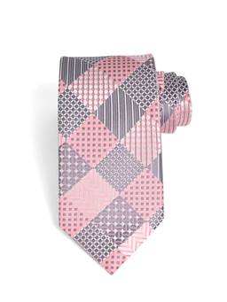 CAZZANO - Men Pink Checked Tie