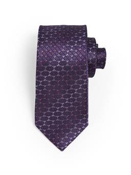 CAZZANO - Men Purple Woven Print Skinny Tie