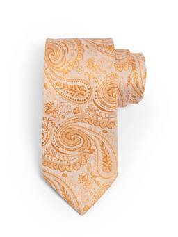 CAZZANO - Men Yellow Woven Print Skinny Tie