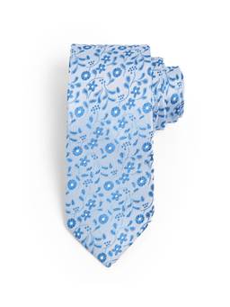CAZZANO - Men Blue Floral Skinny Tie