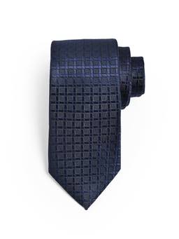 CAZZANO - Men Dark Blue Striped Skinny Tie