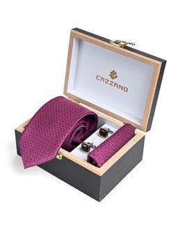 CAZZANO - Men Accessory Tie With Pocket Square & Cufflinks