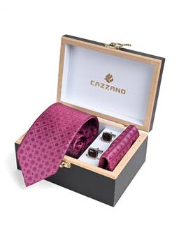 CAZZANO - Men Accessory Tie With Pocket Square & Cufflinks