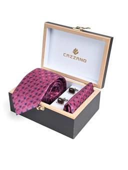 CAZZANO - Men Accessory Tie With Pocket Square & Cufflinks