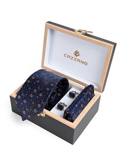 CAZZANO - Men Accessory Tie With Pocket Square & Cufflinks