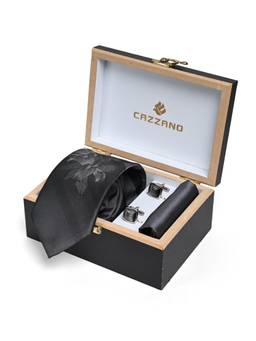 CAZZANO - Men Accessory Tie With Pocket Square & Cufflinks