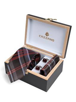 CAZZANO - Men Accessory Tie With Pocket Square & Cufflinks