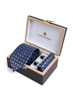 CAZZANO - Men Accessory Tie With Pocket Square & Cufflinks