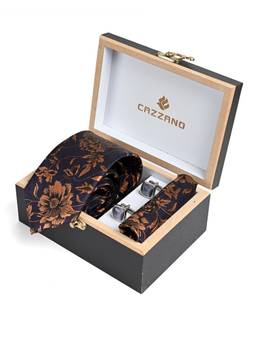 CAZZANO - Men Accessory Tie With Pocket Square & Cufflinks