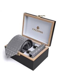 CAZZANO - Men Accessory Tie With Pocket Square & Cufflinks