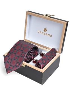 CAZZANO - Men Accessory Tie With Pocket Square & Cufflinks