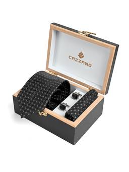 CAZZANO - Men Accessory Tie With Pocket Square & Cufflinks