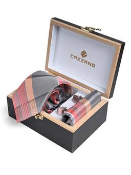 CAZZANO - Men Accessory Tie With Pocket Square & Cufflinks