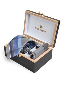 CAZZANO - Men Accessory Tie With Pocket Square & Cufflinks