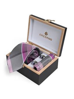 CAZZANO - Men Accessory Tie With Pocket Square & Cufflinks