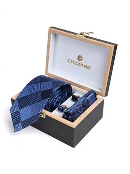 CAZZANO - Men Accessory Tie With Pocket Square & Cufflinks