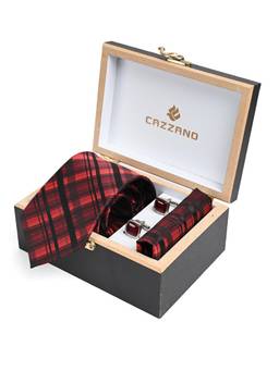 CAZZANO - Men Accessory Tie With Pocket Square & Cufflinks